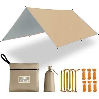 Wasserdichte Campingplane – 5 x 3 Meter, leichte Hängemattenplane mit Regenschutz, UV-Schutz, Markise, Zeltplane für den Außenbereich