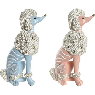 Deko-Figur DKD Home Decor 18 x 10 x 30,5 cm Scandi Blau Rosa (2 Stück)