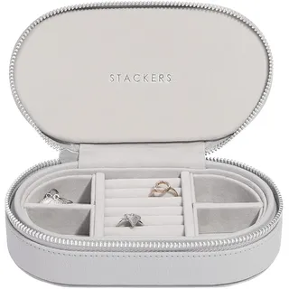 Stackers Schmuckkästchen, oval, Kieselgrau, für Reisen