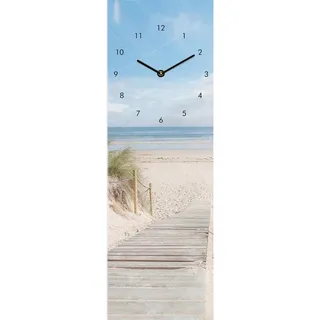 Wanduhr , Multicolor , Glas , 20x60x3.1 cm , Dekoration, Uhren, Wanduhren