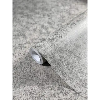 marburg Tapete Grau Silber Metallic Betonoptik glänzend Vliestapete für Wohnzimmer oder Schlafzimmer Made in Germany 10,05 x 0,53m Neu