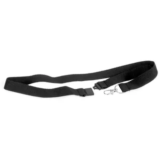 Europel Schlüsselband 20mm, Karabiner, Sicherheitsverschluss, Kartenhalter, Schwarz, für Messe, Veranstaltung, Burö, 10 Stück.
