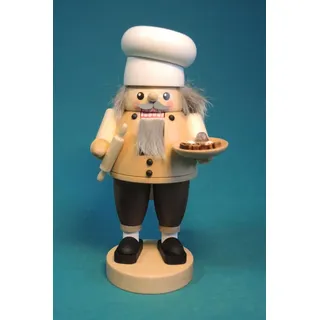 Nussknacker Bäcker, natur Höhe 21cm NEU Nußknacker Holzfigur Seiffen Erzgebirge