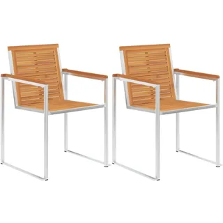VidaXL 3061489, Akazienholz, Edelstahl, Edelstahl, Holz, 600 mm, 560 mm, 850 mm, 46 cm - Grau