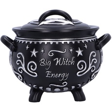 Bild von Big Witch Energy Box Dekoartikel schwarz, Halloween-Geschenkartikel-Kollektion, Halloween-Hexenkessel, Hexenkessel, Geschenkware, Aufbewahrungsbox, aus feinstem Harz gegossen,