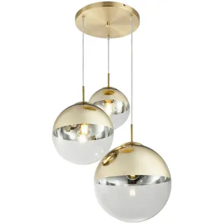 Xxxl Hängeleuchte , Goldfarben, Transparent , Metall, Glas , Kugel , 120 cm , Lampen & Leuchten, Innenbeleuchtung, Hängeleuchten, Pendelleuchten