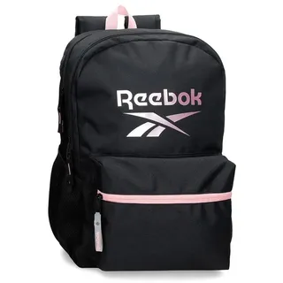 Reebok Beverly Koffer-Set, schwarz, 55/68 cm, starres ABS, seitliches Zahlenschloss, 104 l, 6 kg, 4 Doppelrollen, Handgepäck