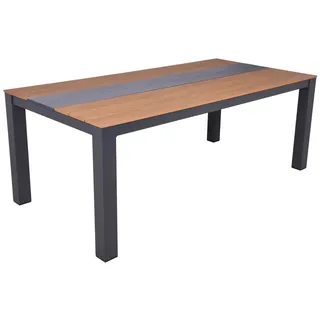 Garden Pleasure SILEA Gartentisch 200 x 100 x 75 cm Braun/Anthrazit