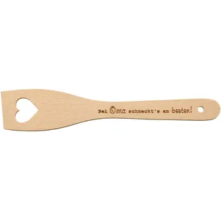 Spruchreif | Pfannenwender aus Holz mit Gravur „Bei Oma schmeckt's am besten!“ – Originelles Geschenk für Oma zum Muttertag