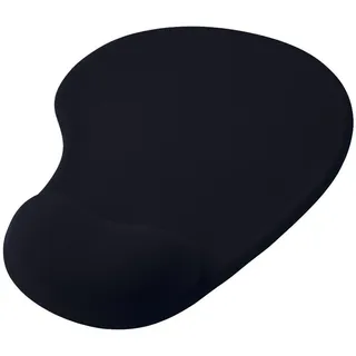 OcioDual Mauspad mit gelkissen Handgelenkauflage, Ergonomische Mousepad mit Handauflage, Mauspad Schwarz Mouse Pad Weicher Stoff mit Rutschfester Gummibasis für Laser und Optische Mäuse