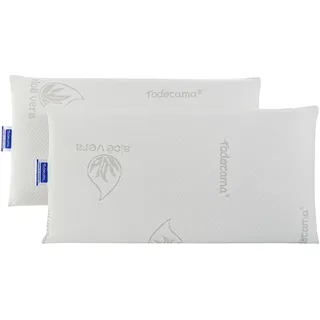 Todocama Memory-Kissen Aloe Vera 70 x 40 cm Weiß