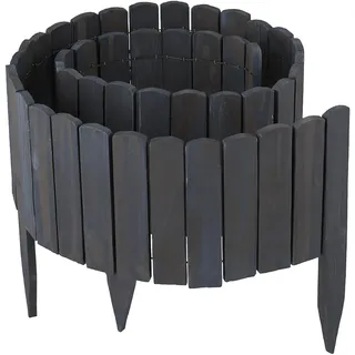 Relaxdays Beeteinfassung 200 x 35 cm  schwarz