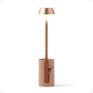 Lexon Mimi Leselampe mit Klemme, Licht zum Lesen im Bett, Sockel für Nachttisch, 9 Farben, wiederaufladbares USB-C-Zubehör, goldfarben