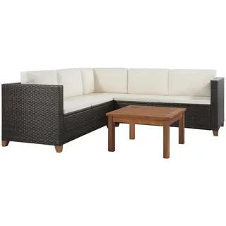 vidaXL Garten-Lounge-Set 4-tlg. braun