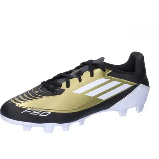 Adidas Unisex F50 Club Messi Football Boots Flexible Ground Fußballschuhe, Gold/Footwear White/Carbon Black, 46 2/3