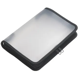 FolderSys Reißverschlussbeutel DIN A5 transparent/schwarz 0,5 mm, 1 St.