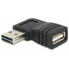 Bild von EASY-USB 2.0 Adapter, USB-A [Stecker] auf USB-A [Buchse], vertikal gewinkelt 90° (65522)