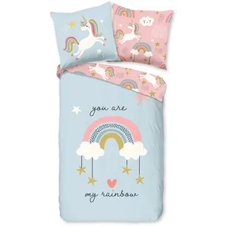 Good Morning Kinderbettwäsche Suus Renforcé, rosa Größe 1x 135x200 cm + 1x 80x80 cm