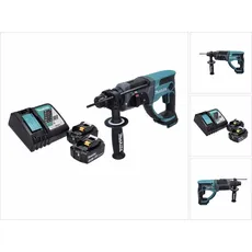 Makita, Bohrmaschine + Akkuschrauber, DHR 202 RF Akku Kombihammer 18 V 2,0 J SDS Plus + 2x Akku 3,0 Ah + Ladegerät (Akkubetrieb)