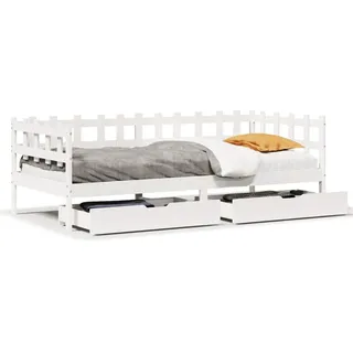vidaXL Tagesbett mit Schubladen Weiß 80x200 cm Kiefernholz - Weiß