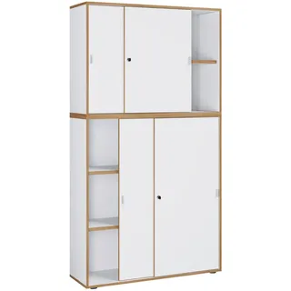VCM Salia Aktenschrank 100,0 x 37,4 x 182,7 cm weiß