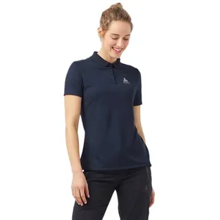 Odlo Wandershirt Damen F-Dry I Funktionsshirt Wandern Atmungsaktiv I Polo Shirt