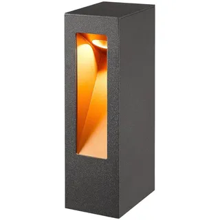 Lucande LED Wegeleuchte Sockelleuchte anthrazit 25 cm, Sockellampe IP54 Gartenlampe Aussenleuchte Garten Außenstehleuchte Außenlampe Wegelampe