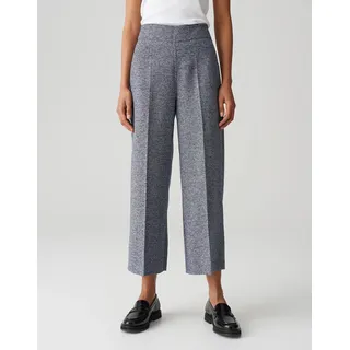 OPUS Damen Hose mit weitem Bein aus fließendem Stoff in Blau-Grau für Business & Casual - Blau