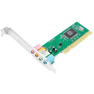 Aukson B34C PCI Soundkarte für PC, Intern 5.1 Kanal Audio Soundkarte mit Dolby Digital Surround, Gameport, 4-Kanal-Support