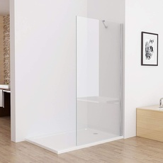 MIQU Walk in Dusche Duschwand Duschtrennwand Duschabtrennung 75 x 185 cm ESG NANO Glas SB75