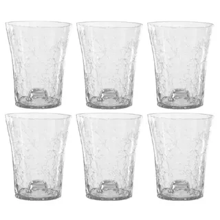 AzaliaDesign 6 Stück Blumentopf Transparent Kristall Glasscherben ø 14 cm, H 17cm Orchid Orchideen Orchideentopf Übertopf aus Glas Pflanztopf Übertopf aus Glas Blumenkübel Blumenübertopf (6)