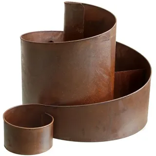 Eisen Kräuterspirale mit 5 Kammern - Rost - Pflanzentreppe Kräutertopf spiralförmig