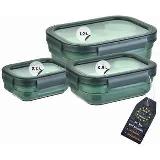 ENGELLAND Frischhaltedose grün 0,2 l 3-teiliges Set