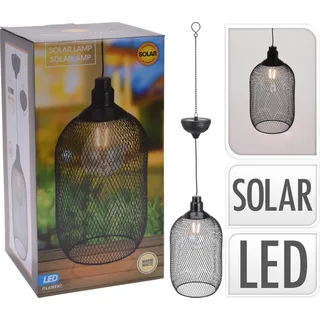 ProGarden LED Garten-Pendelleuchte Solar Metall 15 cm - Schwarz