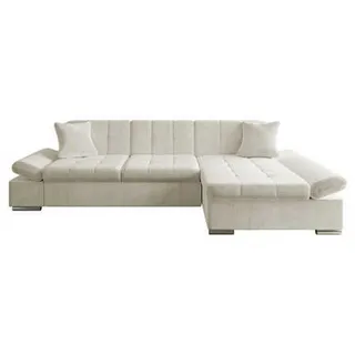Mirjan24 Eckcouch 5-Sitzer Textil L-förmig Beige