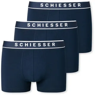 SCHIESSER 95/5 Shorts Organic Cotton webgummibund dunkelblau S 3er Pack