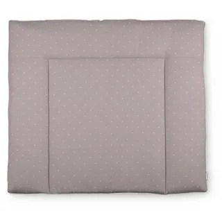 Ehrenkind® Wickelauflage 85x75 cm | Waschbar + 100% Bio-Baumwolle Bezug | Wickelunterlage | Wickeltischauflage | Standard 100 by OEKO-TEX 75x85cm Taupe weiße Sterne