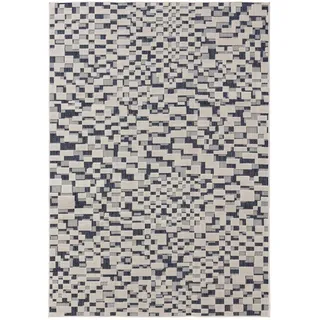 benuta Outdoorteppich Kaleo Blau/Weiß 160x230 cm , Kunststoff , Rechteckig , 160x230 cm , wasserabweisend , Teppiche und Böden, Teppiche, Outdoorteppiche