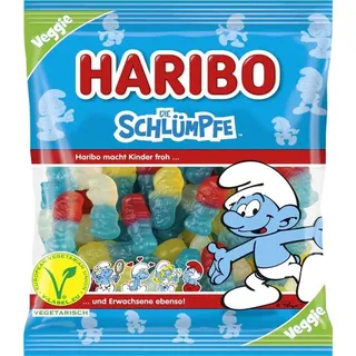 HARIBO Schlümpfe Fruchtgummi mit Himbeer und Erdbeergeschmack 175g