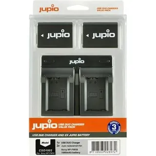 Set Jupio 2x Akkus NP-FW50 - 1030 mAh + Doppelladegerät
