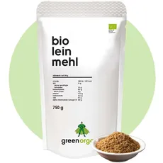 BIO PREMIUM LEINSAMENMEHL - Lower-Carb, vegan, entölt, eiweißreich, ballaststoffreich, Diät-geeignet, Pflanzen-Protein, paleo, fair und nachhaltig, 750 g