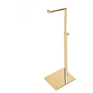 Verstellbarer Handtaschenständer/-display aus Edelstahl mit goldener, hochglänzender Oberfläche