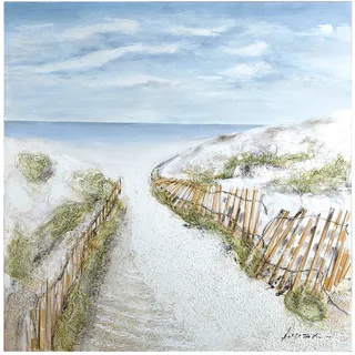 Gilde "Gemälde Dünen-Idylle", Landschaft Strand 1 Stk. tlg., farbe bild(er): blau