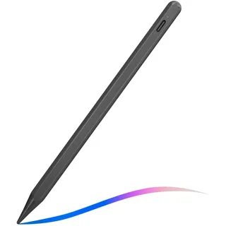 iPad Stift für iPad 2018-2025, Pencil für iPad A16 11~6th, iPad Pro 13''/12,9''/11'' (M4/M3/M2), Air 5/4/3, Mini 5/6/7, Palm Rejection, Neigungssensitivität, Magnetisch, 2X USB-C Schnellladung