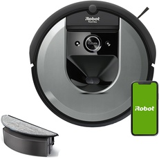 iRobot Roomba Combo i8 (i8176) Saug- und Wischroboter mit 2. Auffangbehälter mit Wischpad, Intelligente Katierung, Sprachassistenten kompatibel, WLAN, Individuelle Einstellung per App, Light Silver