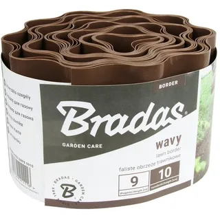 Bradas Rasenkante Beeteinfassung 9 m x 10 cm braun