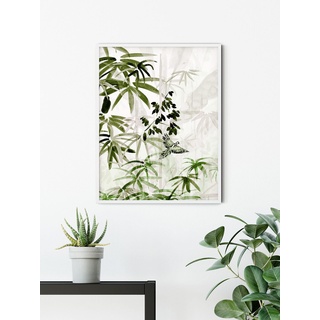 KOMAR Wandbild Bamboo Forest - Größe: 30 x 40 cm - Poster, Kunstdruck, Dekoration, Wohnzimmer, Schlafzimmer (ohne Rahmen)