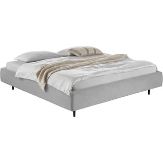 Polsterbett HOME AFFAIRE "Lumira, rahmenhohes Design & wahweise Überlänge", light, grau, B:215cm H:40cm L:235cm, 94% Polyester, 6% Nylon, Betten, Polsterbett, inkl. 7-fache Einlegetiefenverstellung & saugroboterfreundliche Höhe