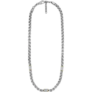 Fossil Mens Necklaces, Gold, Silver, Total Length: 45.72 cm mit 5.6 cm