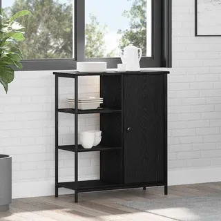 vidaXL Sideboard Schwarz Eichen-Optik 70 x 30 x 80 cm - Schwarz